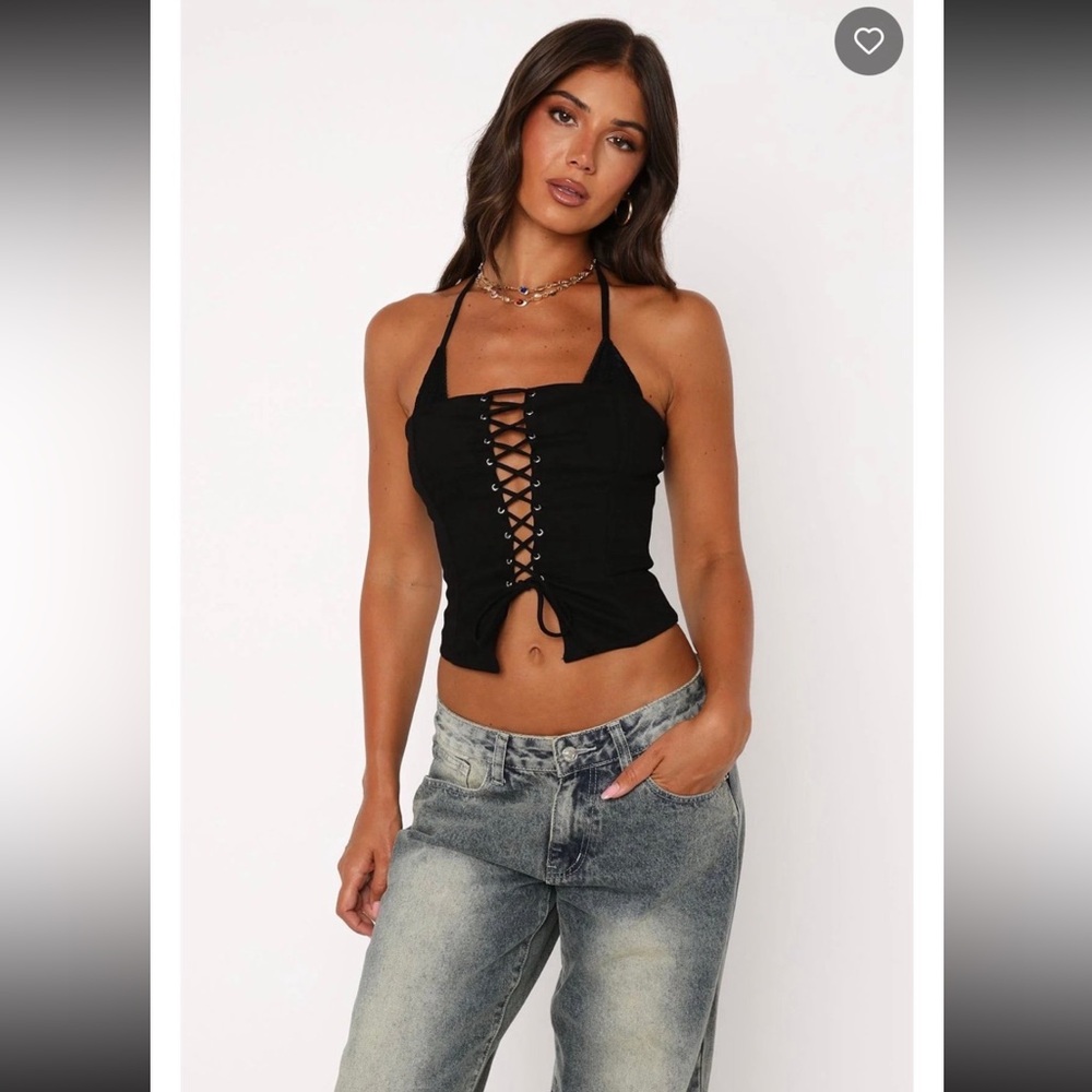 White Fox Boutique After Party Bustier Black